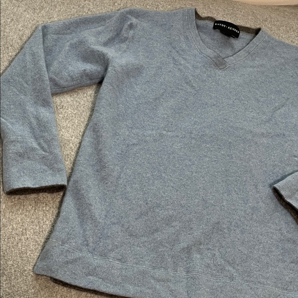 Randy Kemper Cashmere V Sweater Womens Medium Petite Office Preppy Academia - Picture 8 of 9